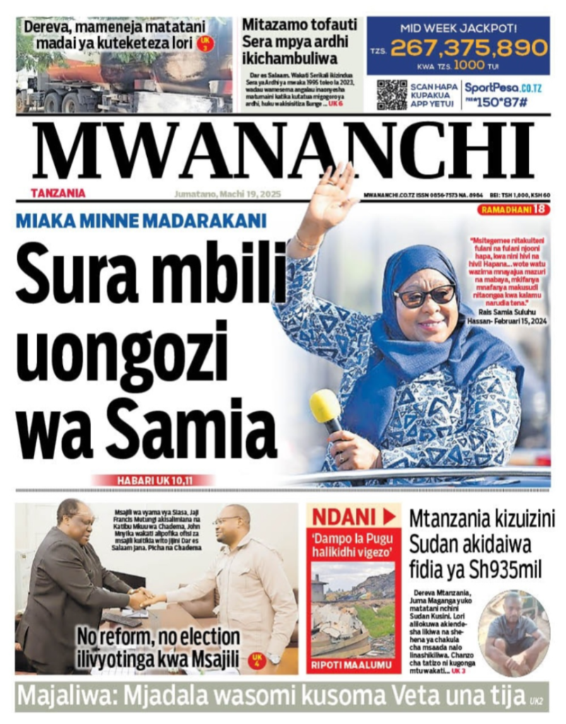 Haya Hapa Magazeti ya Leo Tarehe 19 March 2025