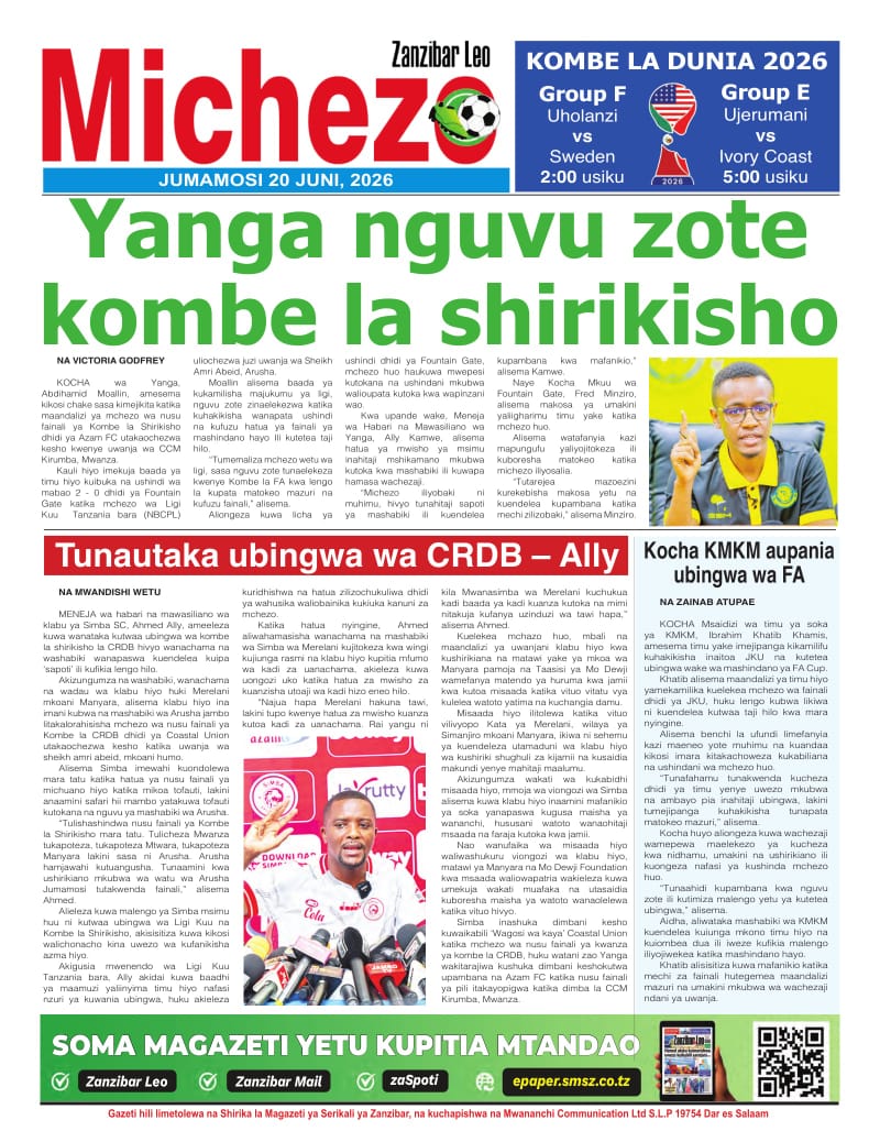 PATA HABARI MOTO MOTO KATIKA MAGAZETI YA LEO JUMAMOSI JUNI 20 2026 pata-habari-moto-moto-katika-magazeti-ya-leo-jumamosi-juni-20-2026