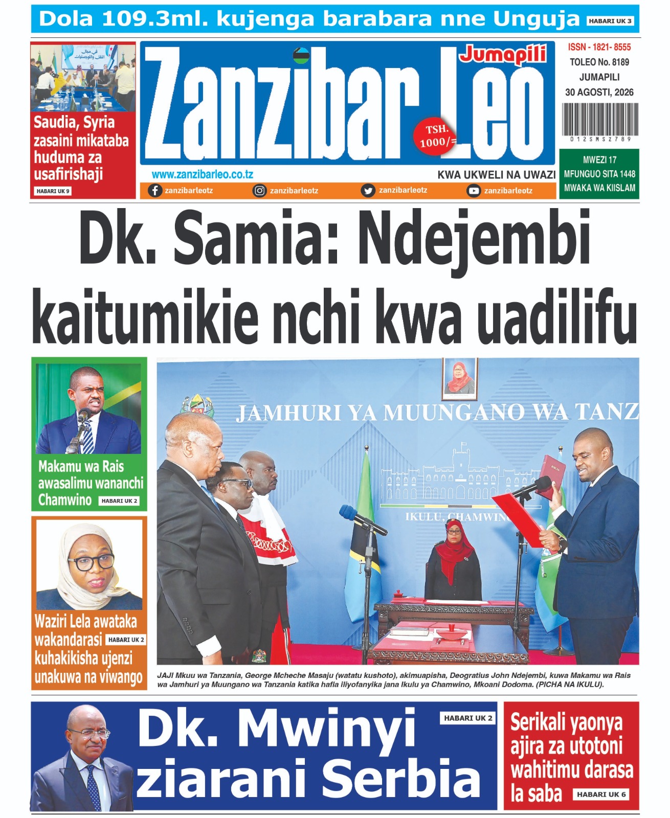 PATA HABARI MOTO MOTO KATIKA MAGAZETI YA LEO JUMAPILI AGOSTI 30,2026